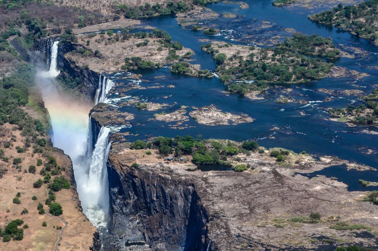 Helicopter sightseeing tour of Victoria Falls